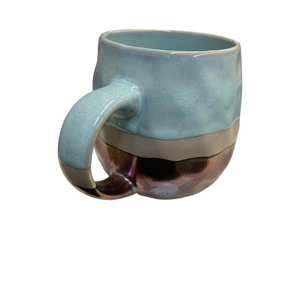 ROSHER Stoneware Mug Metallic Artisan‎ Drip Glaze - Picture 2 of 6